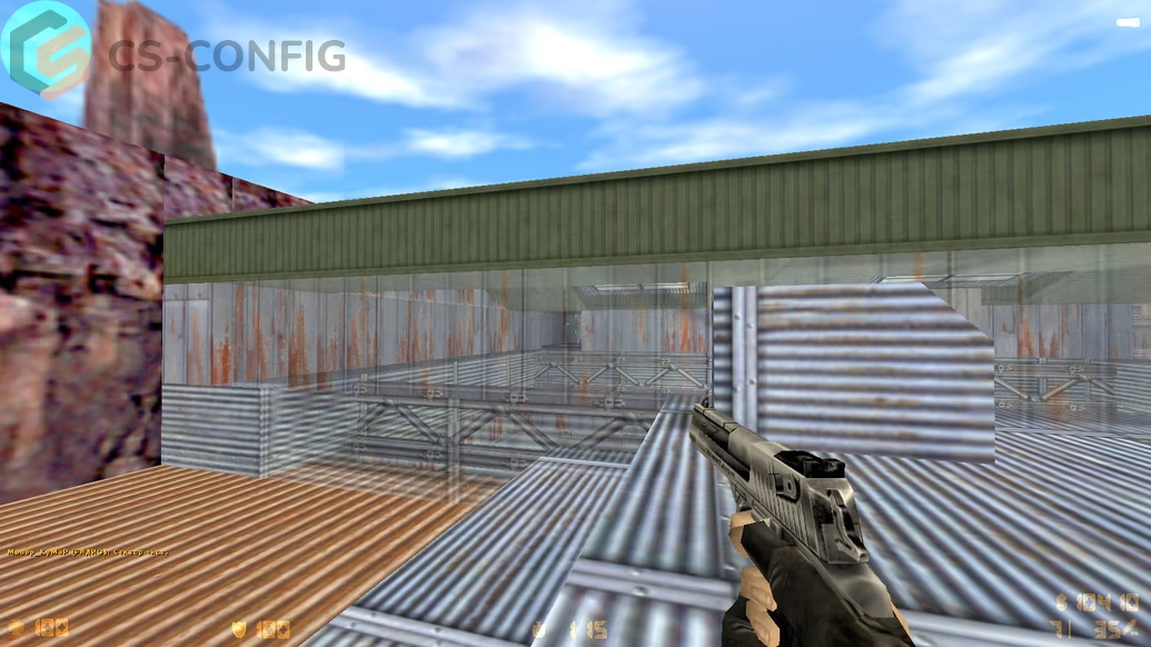 CS 1.6 с прозрачными стенами для прострелов