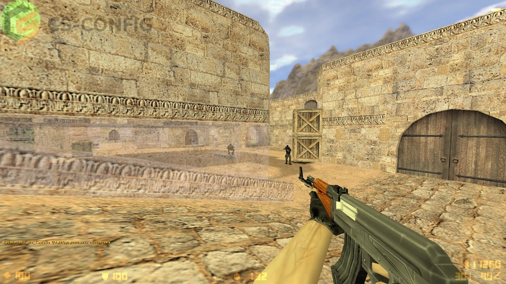 CS 1.6 с прозрачными стенами для прострелов