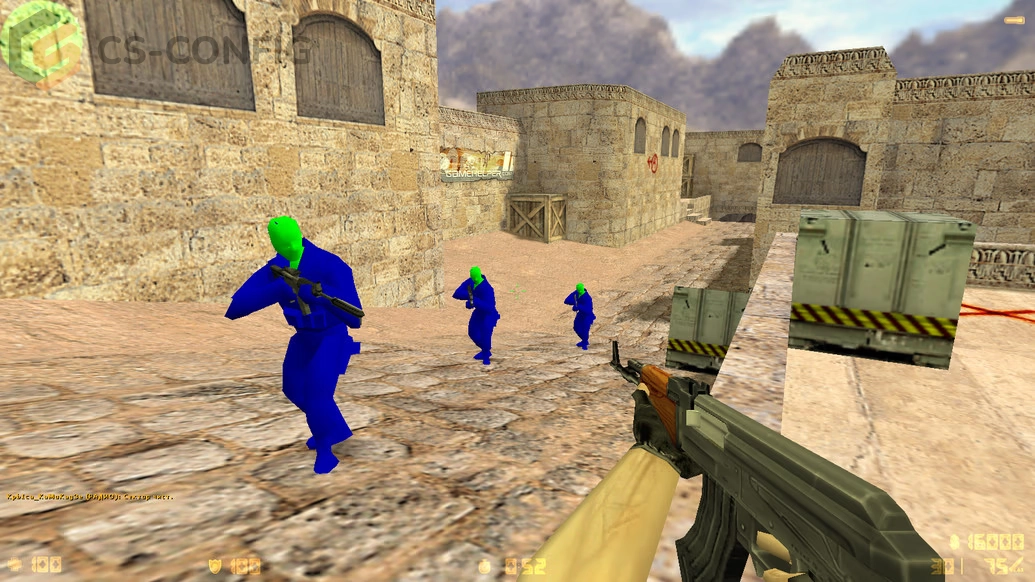 CS 1.6 с красными и синими моделями