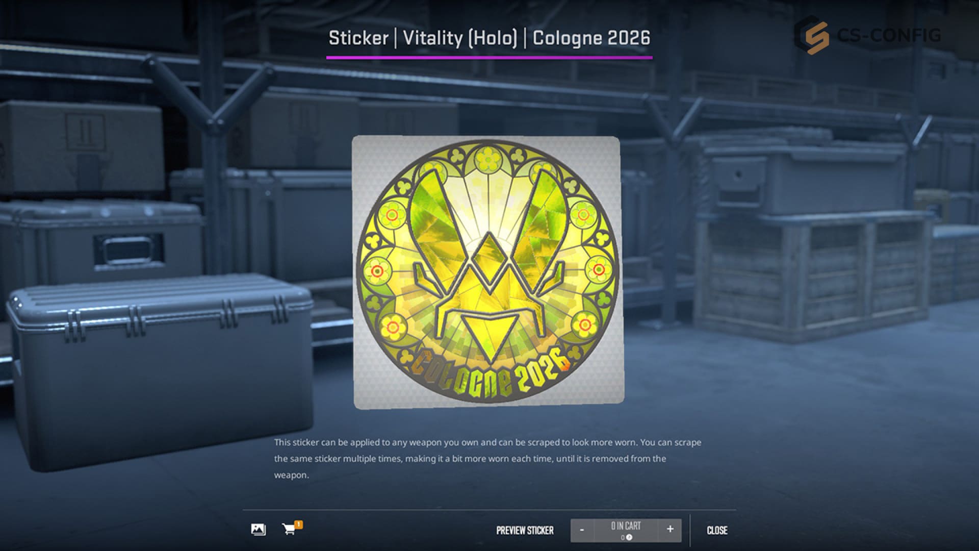 Наклейка Team Vitality к IEM Cologne Major 2026 стала самым дорогим стикером