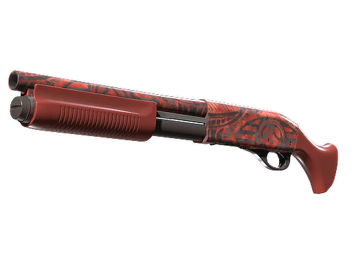 Sawed-Off | Crimson Batik немного поношенное для CS2