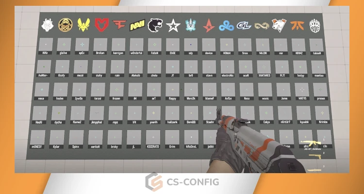 Прицелы про игроков на карте в КС2