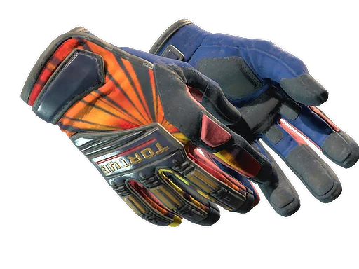 Specialist Gloves | Sunburst после полевых испытаний для CS2