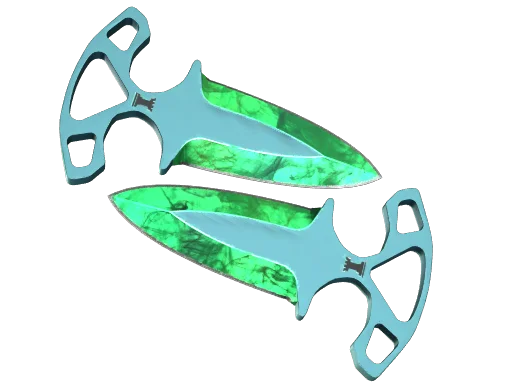 Shadow Daggers | Gamma Doppler Emerald поношенное для CS2