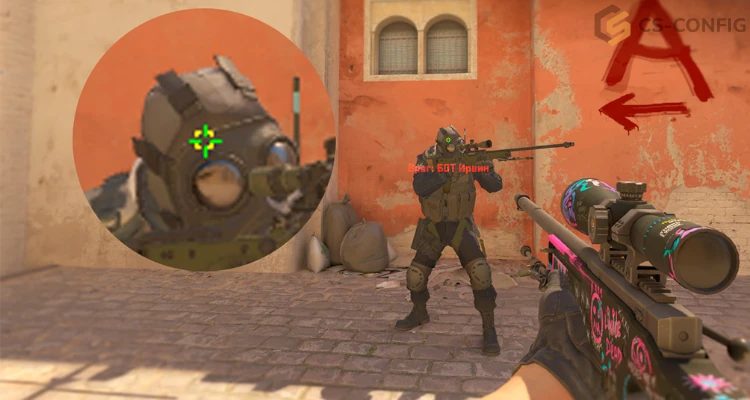 Прицел для ноускопа в КС 2 через консоль